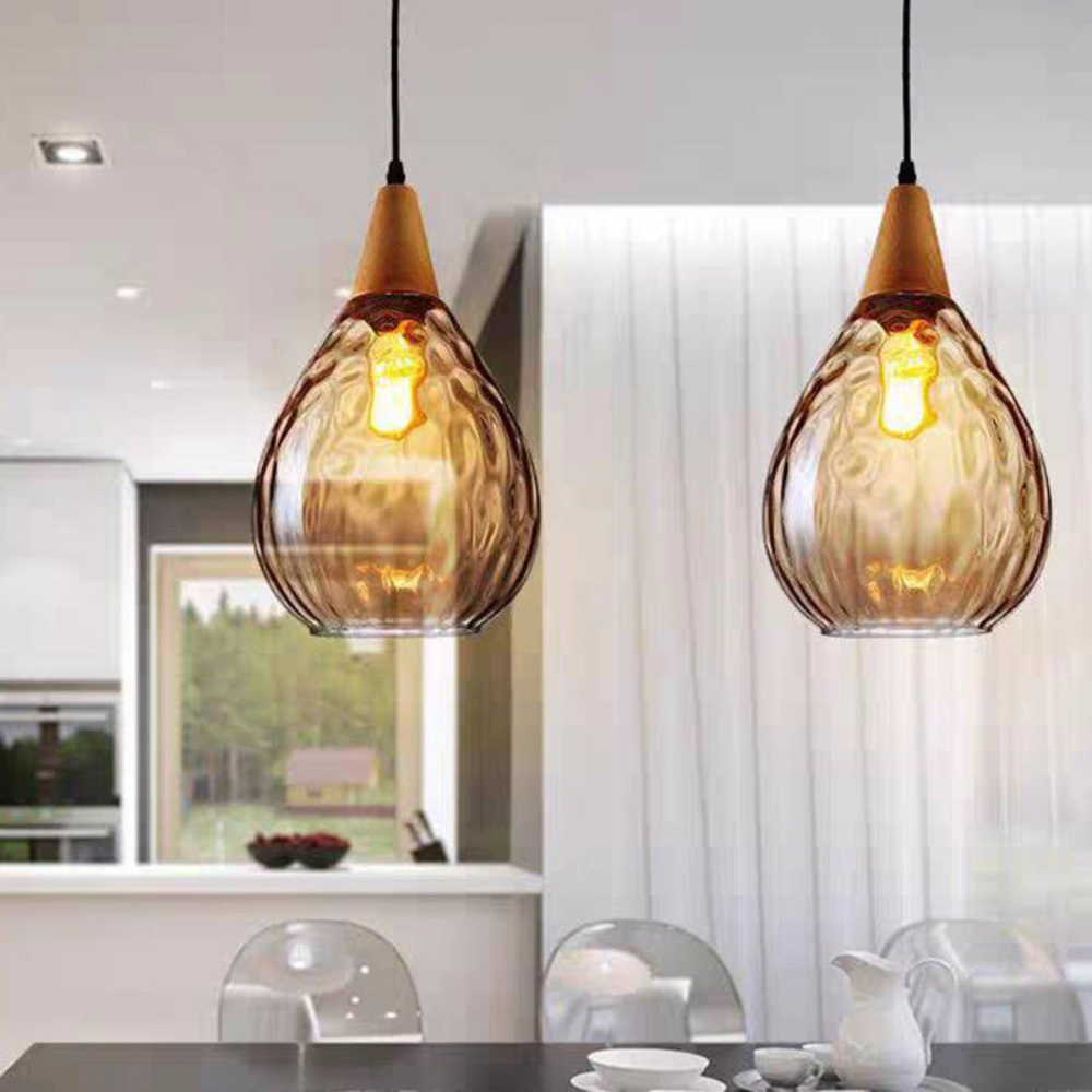 Vintage Teardrop Pendant Light | Classic Hanging Fixture for Dining Rooms and Kitchens-Pendant Lights-Ridorn