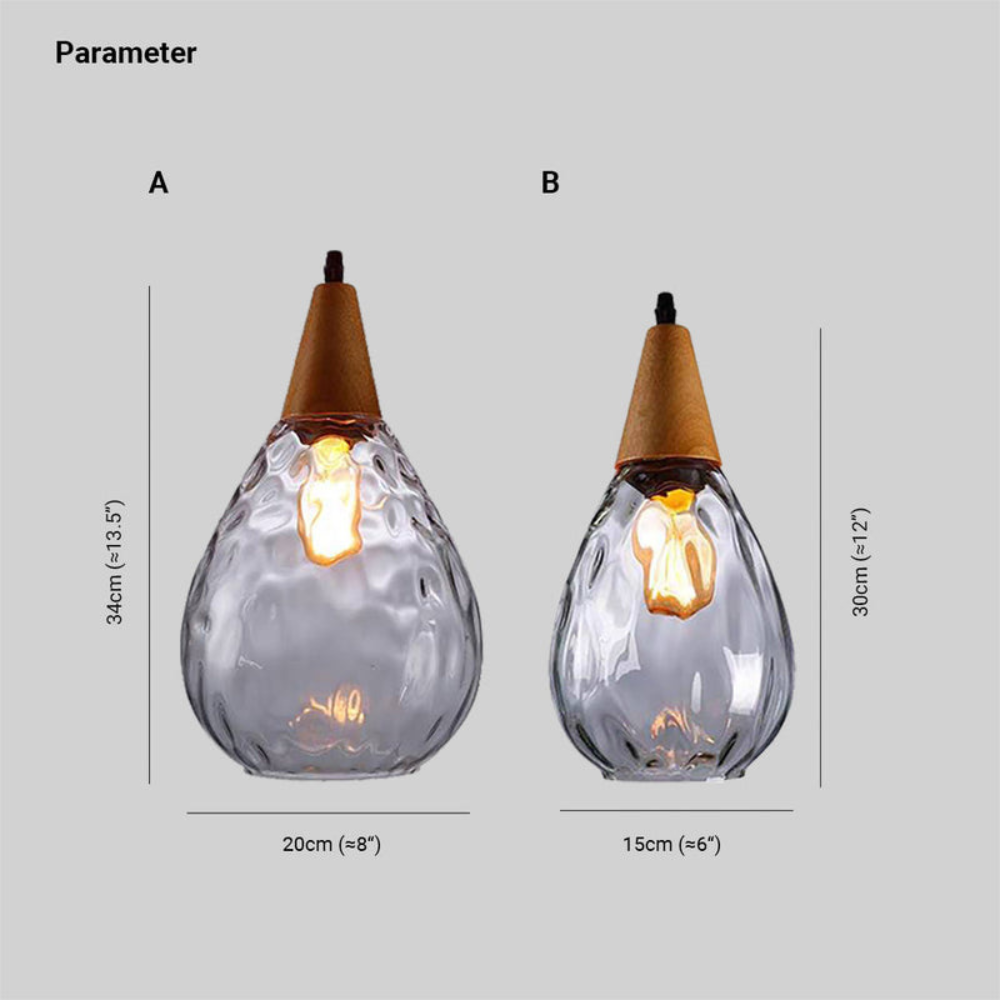 Vintage Teardrop Pendant Light | Classic Hanging Fixture for Dining Rooms and Kitchens-Pendant Lights-Ridorn