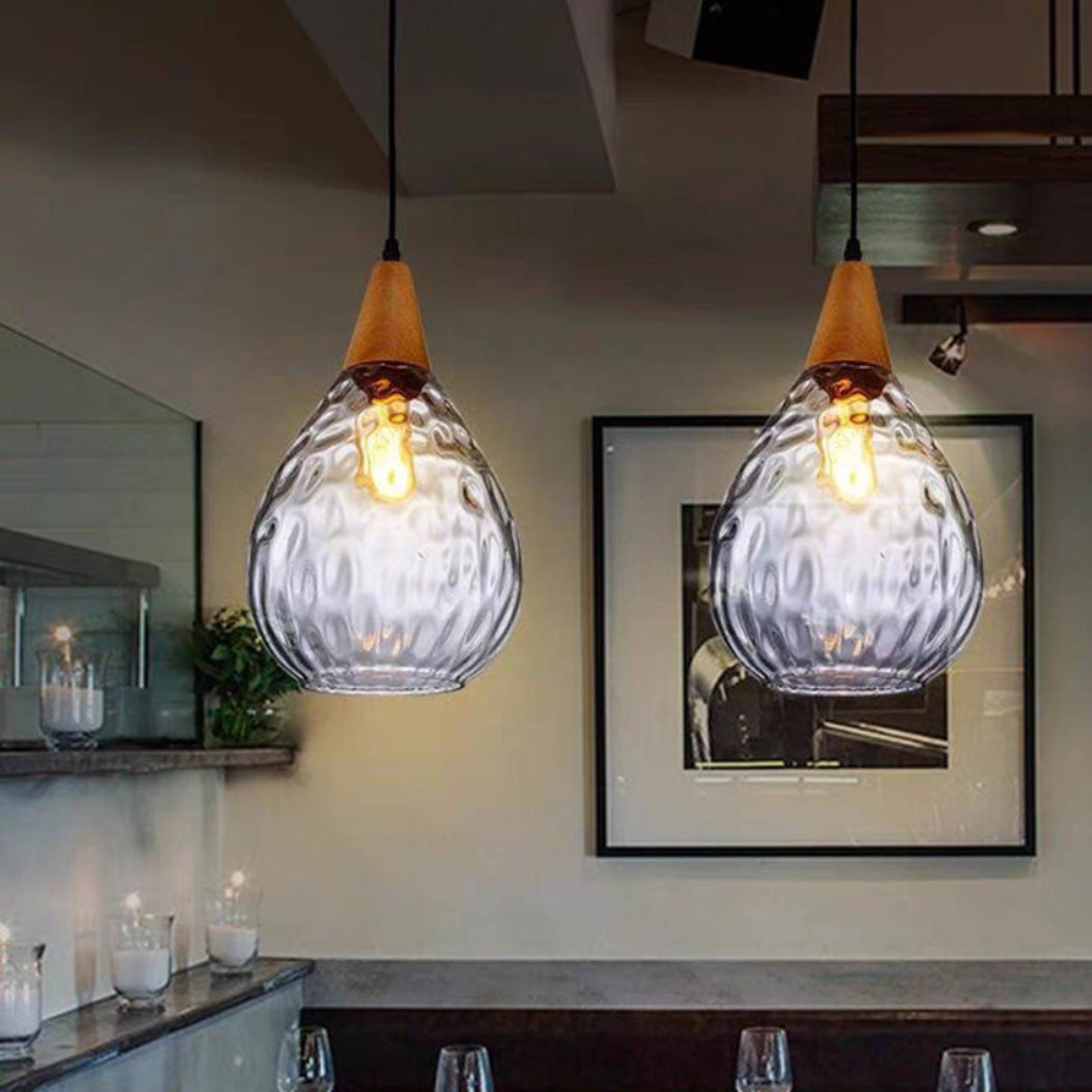 Vintage Teardrop Pendant Light | Classic Hanging Fixture for Dining Rooms and Kitchens-Pendant Lights-Ridorn