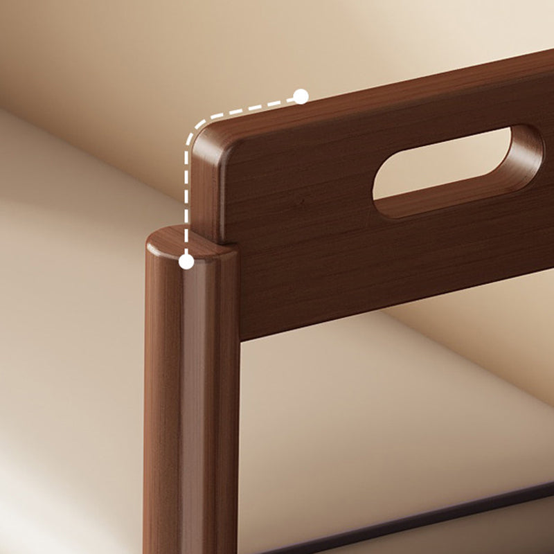 Vintage Walnut Shoe Storage Bench with Armrests and Padding | Ridorn-Benches-Ridorn