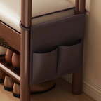 Vintage Walnut Shoe Storage Bench with Armrests and Padding | Ridorn-Benches-Ridorn