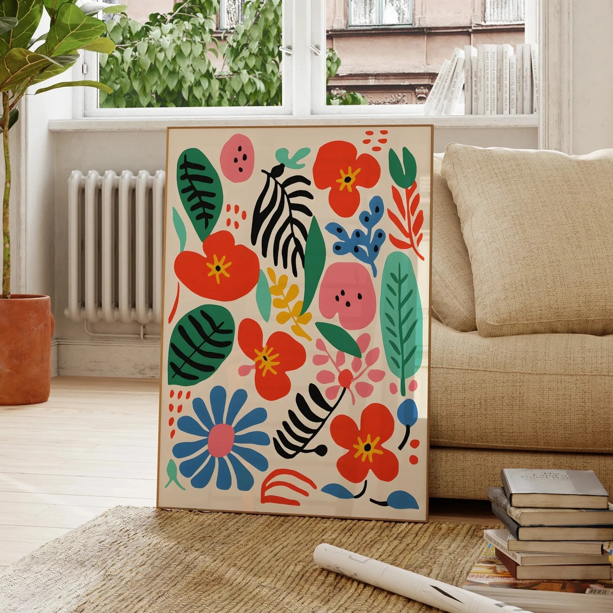 Vivdale Flowers Canvas Painting-Wall Art-Ridorn
