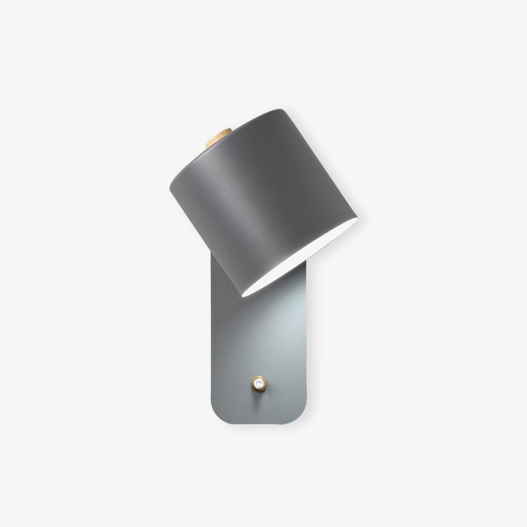 Adjustable wall light cylindrical shade studio view