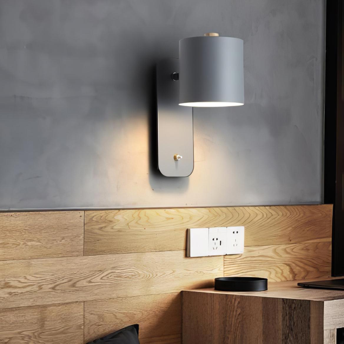 Wall Light Adjustable | Cylindrical Shade Fixture | Ridorn