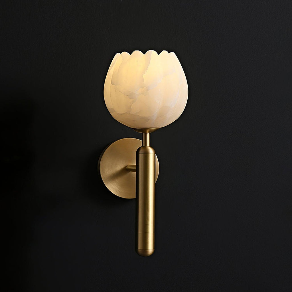 Wall Light Decorative | Brass and Alabaster Fixture | Ridorn