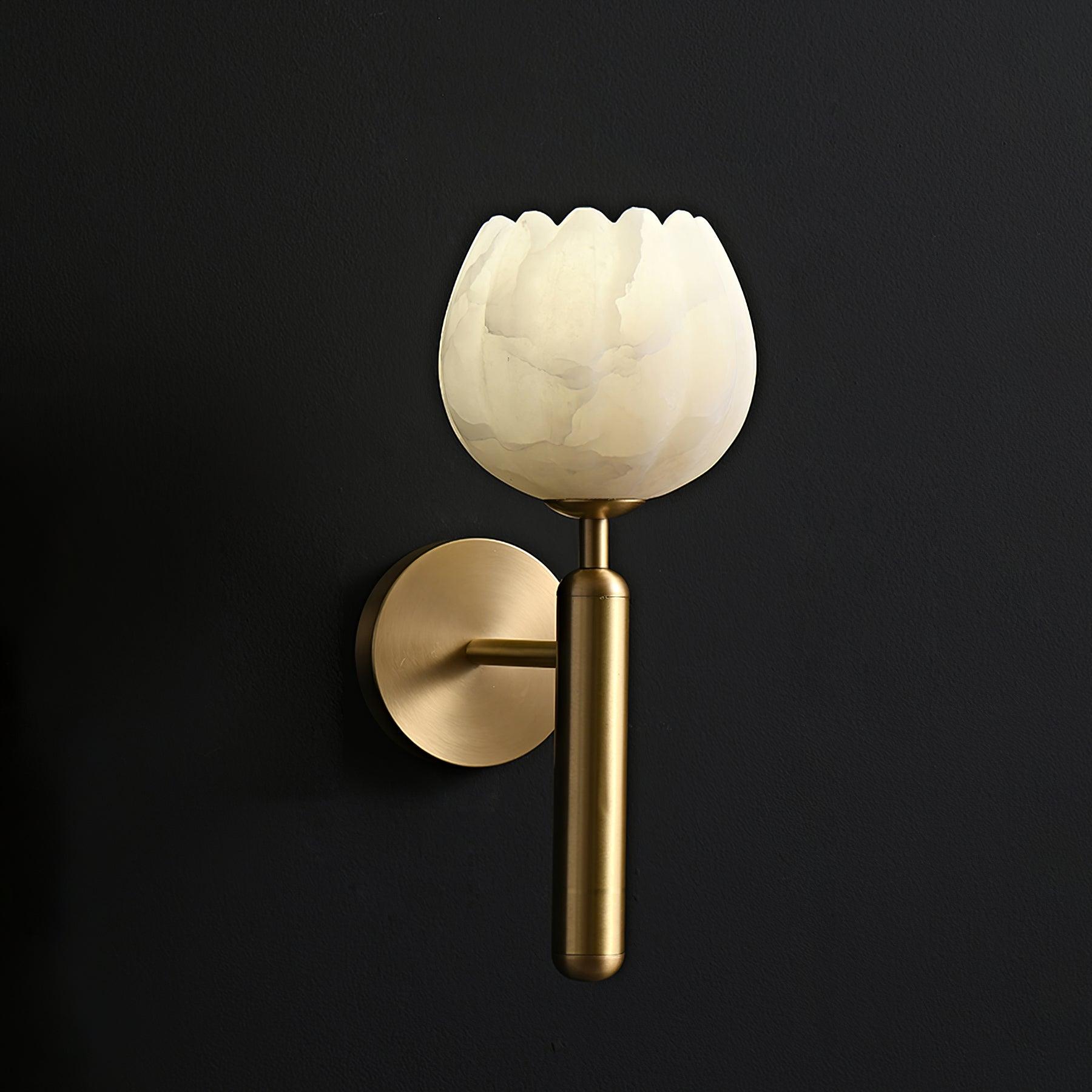 Wall Light Decorative | Brass and Alabaster Fixture | Ridorn