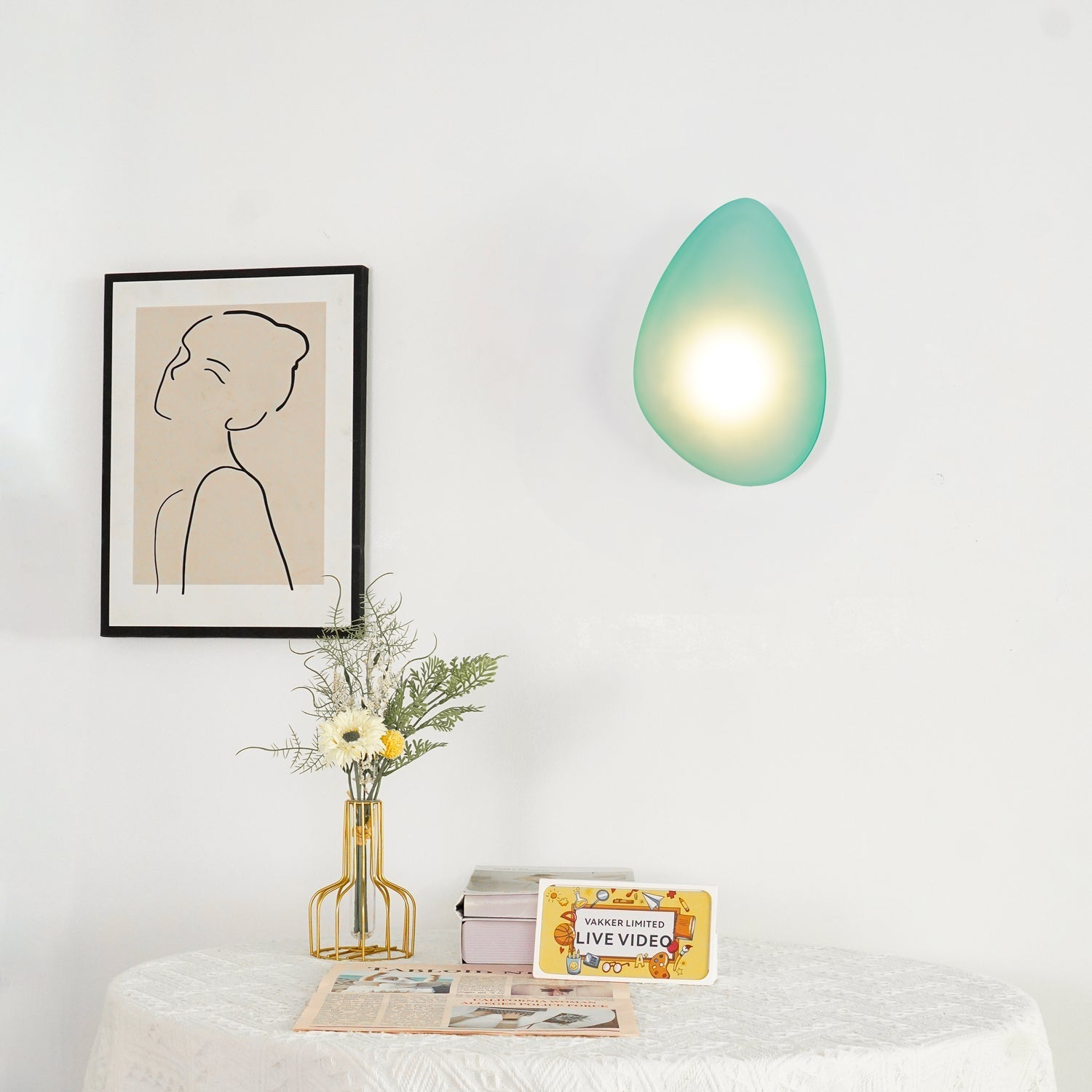 Wall Light Oval | LED Glass Fixture | Ridorn