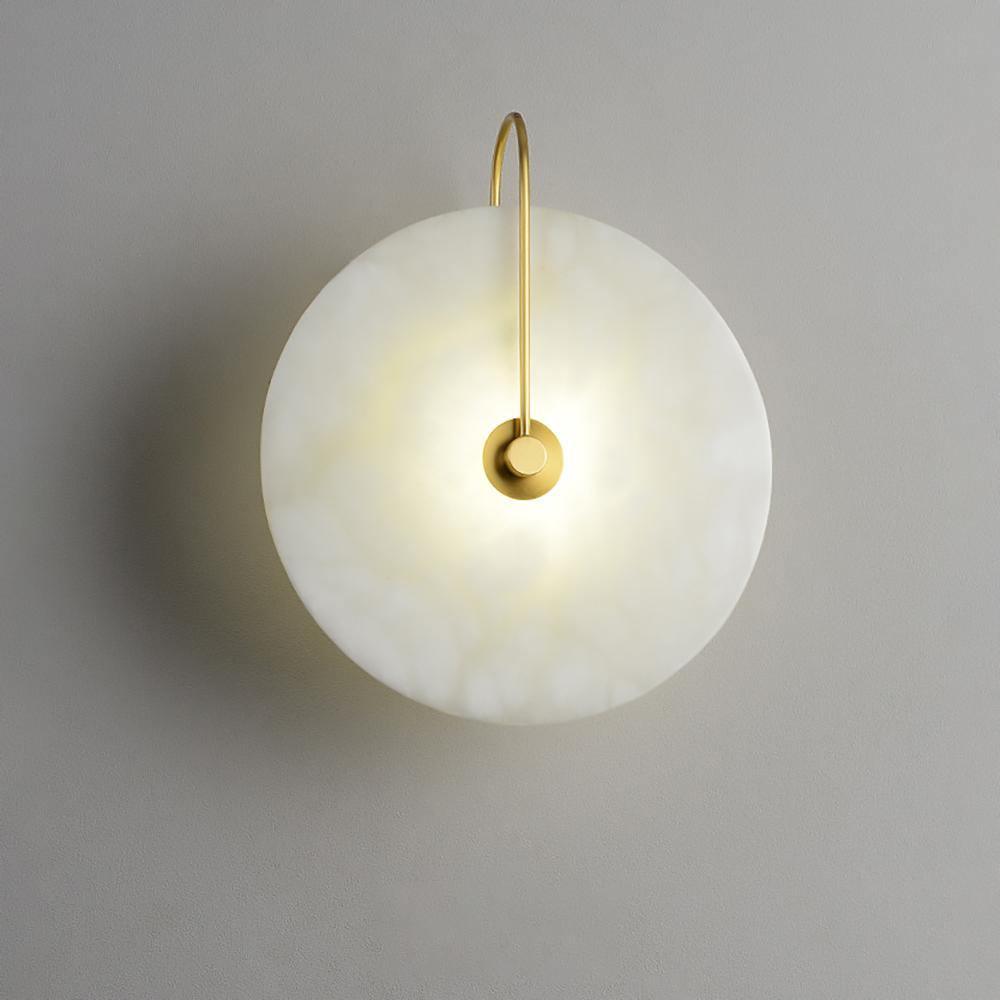 Wall Light Round | LED Alabaster Fixture | Ridorn