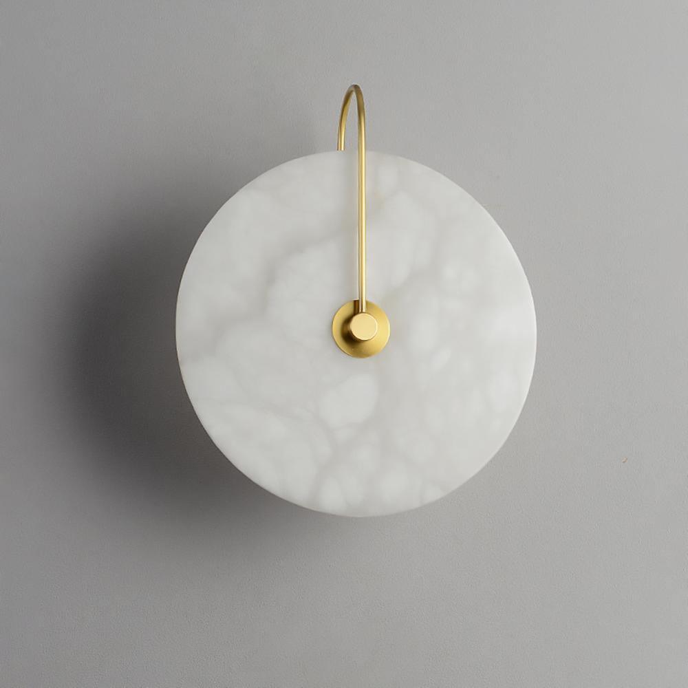 Wall Light Round | LED Alabaster Fixture | Ridorn
