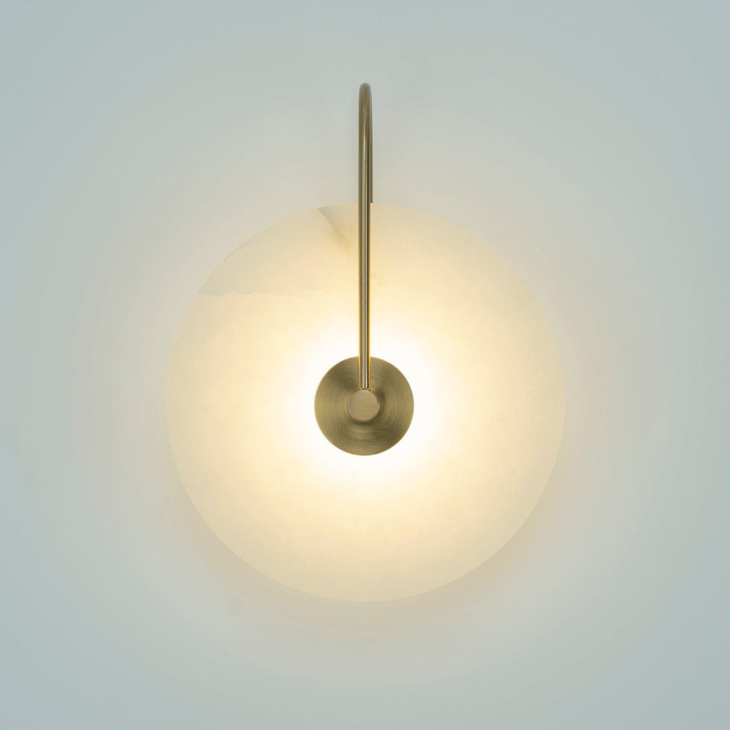 Wall Light Round | LED Alabaster Fixture | Ridorn