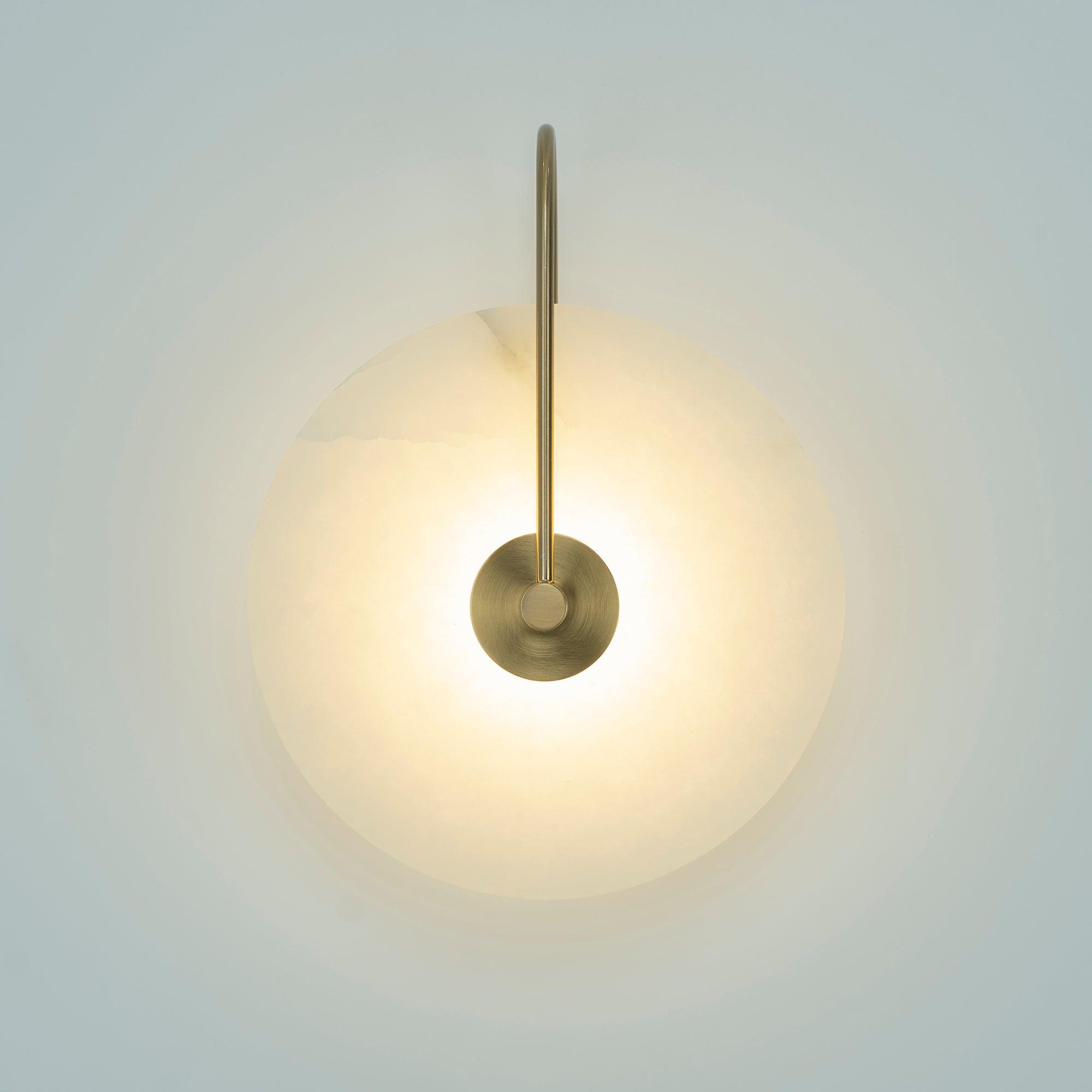 Wall Light Round | LED Alabaster Fixture | Ridorn