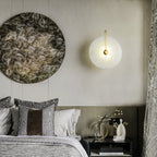 Wall Light Round | LED Alabaster Fixture | Ridorn