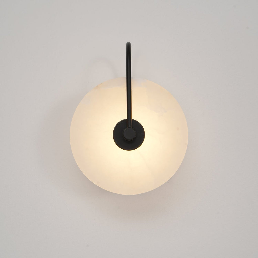 Wall Light Round | LED Alabaster Fixture | Ridorn