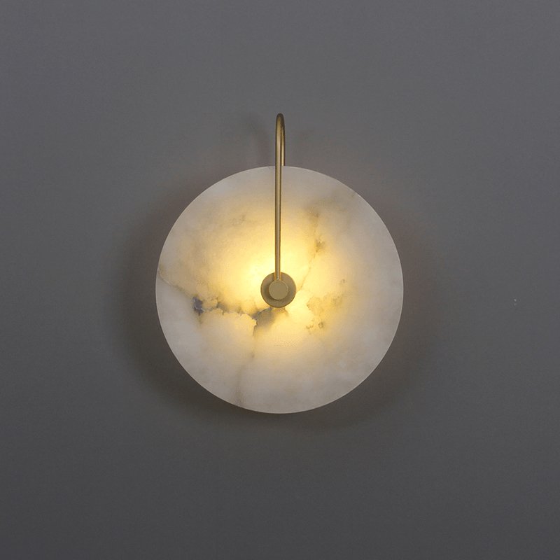 Wall Light Round | LED Alabaster Fixture | Ridorn