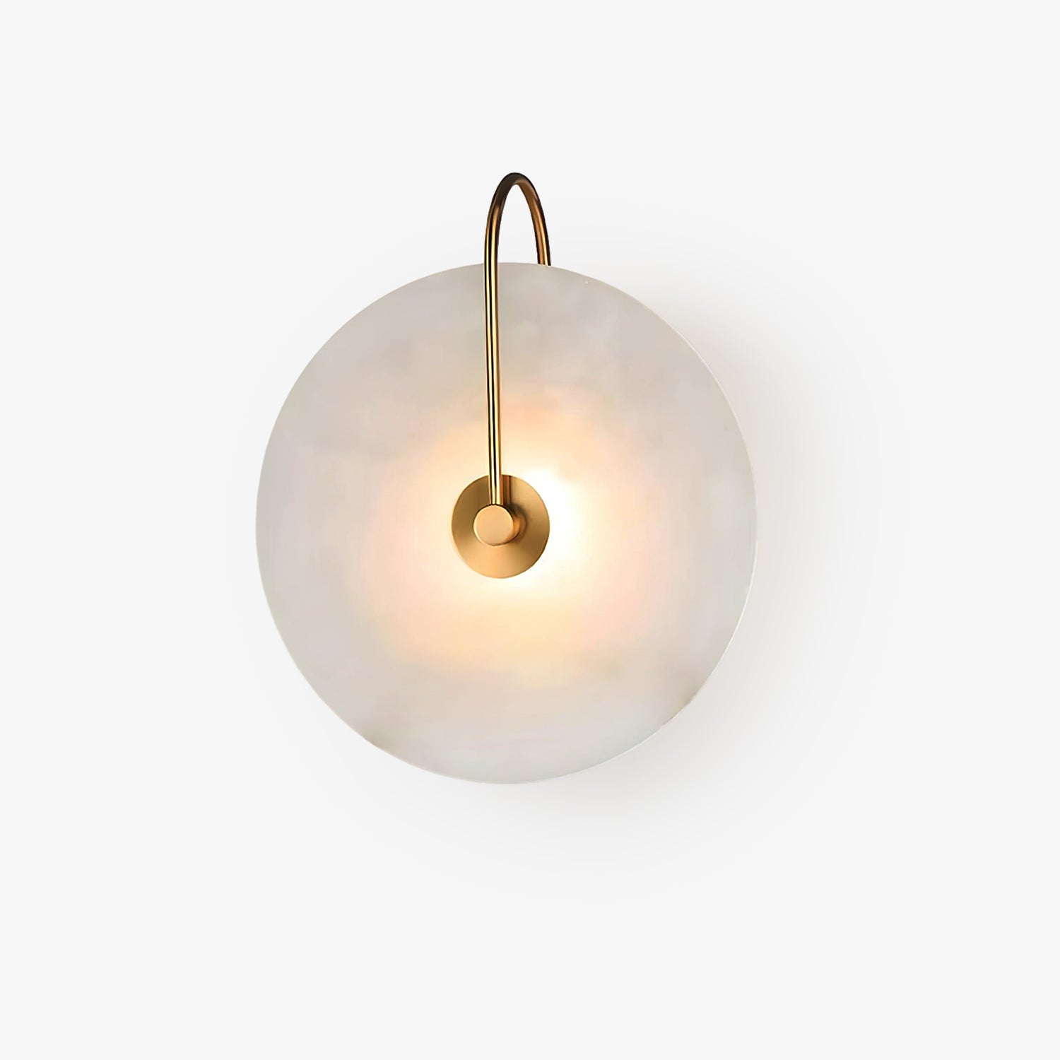 Wall Light Round | LED Alabaster Fixture | Ridorn