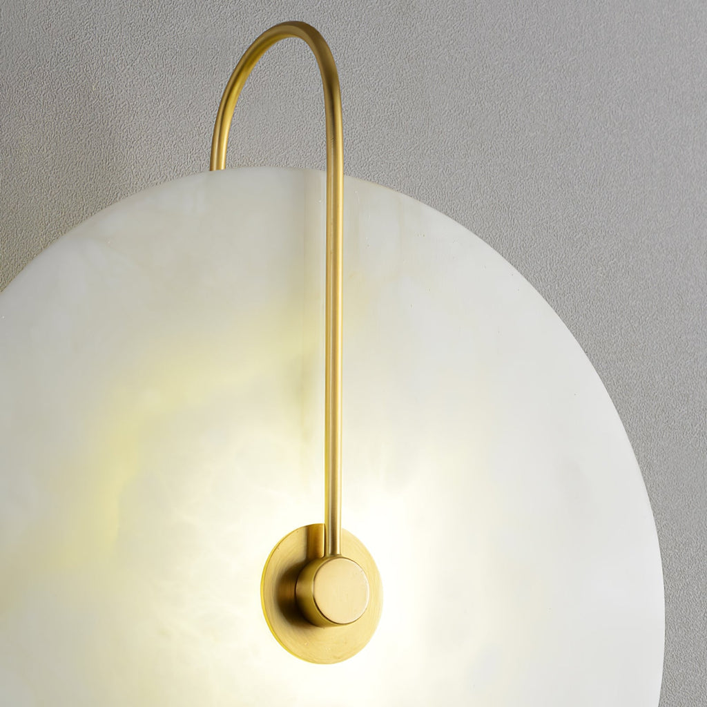 Wall Light Round | LED Alabaster Fixture | Ridorn