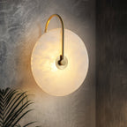 Wall Light Round | LED Alabaster Fixture | Ridorn