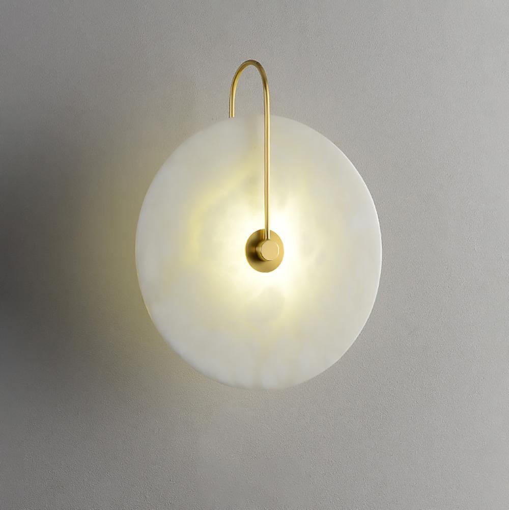 Wall Light Round | LED Alabaster Fixture | Ridorn