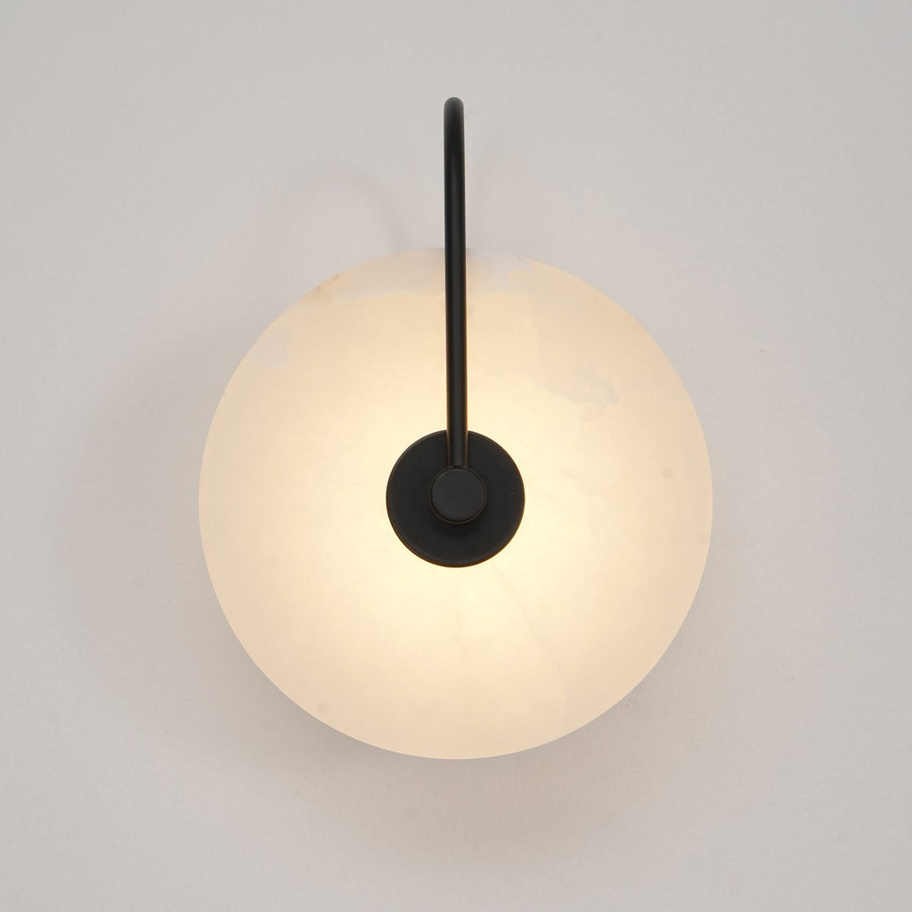 Wall Light Round | LED Alabaster Fixture | Ridorn