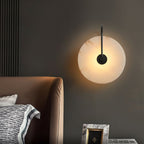 Wall Light Round | LED Alabaster Fixture | Ridorn