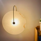 Wall Light Round | LED Alabaster Fixture | Ridorn