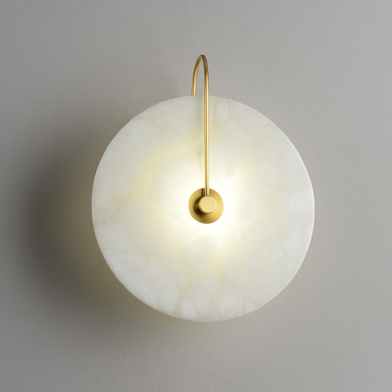 Wall Light Round | LED Alabaster Fixture | Ridorn