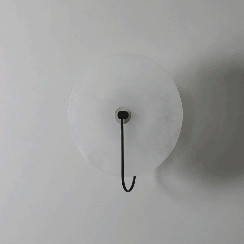 Wall Light Round | LED Alabaster Fixture | Ridorn