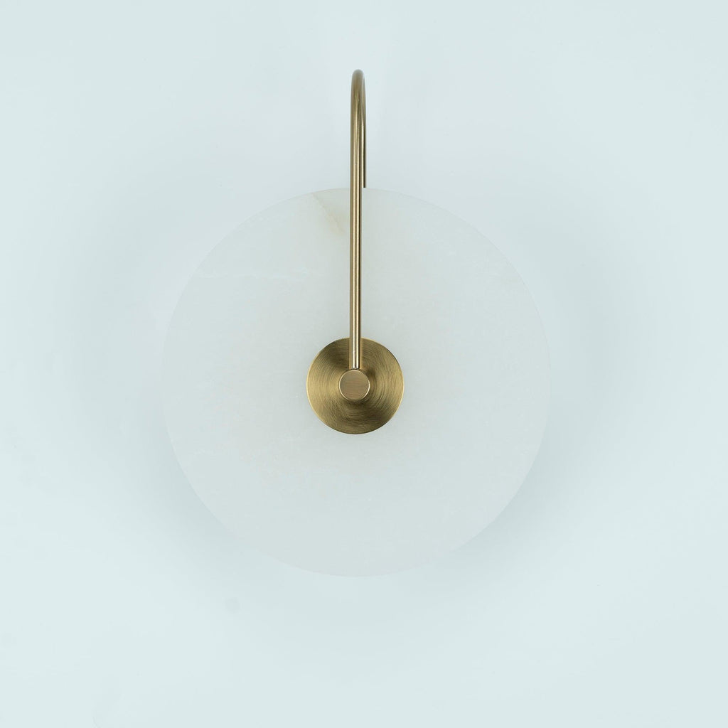 Wall Light Round | LED Alabaster Fixture | Ridorn