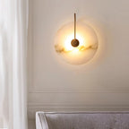 Wall Light Round | LED Alabaster Fixture | Ridorn