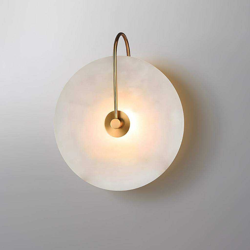 Wall Light Round | LED Alabaster Fixture | Ridorn