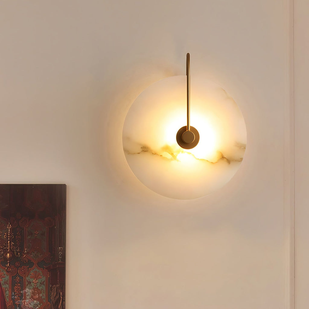 Wall Light Round | LED Alabaster Fixture | Ridorn