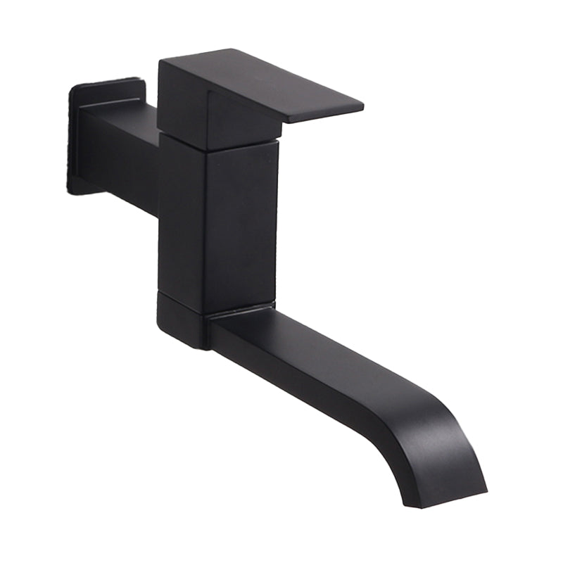 Wall Mounted Bathroom Faucet, Brass Low Arc Swivel Tap with Dual Lever Handles-Ridorn
