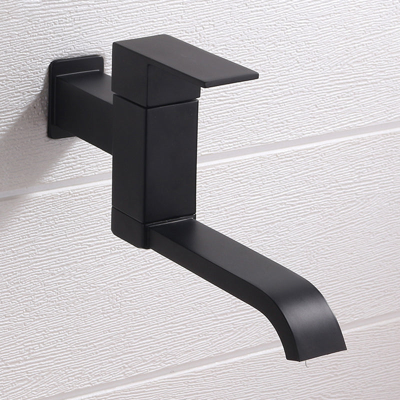 Wall Mounted Bathroom Faucet, Brass Low Arc Swivel Tap with Dual Lever Handles-Ridorn