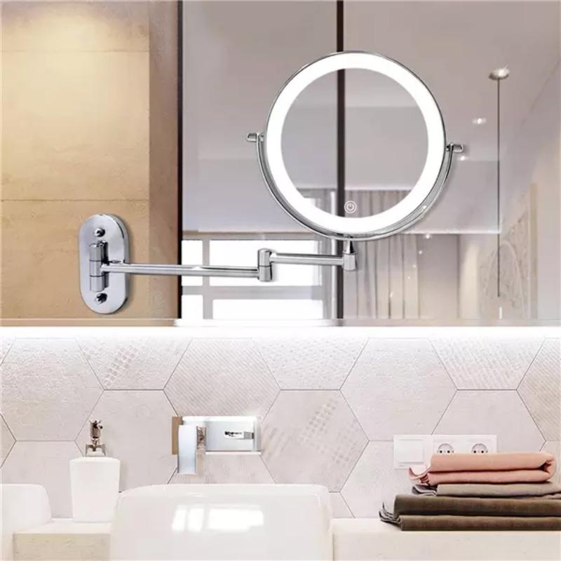 Wall Mounted Mirror LED | Magnifying Bathroom Fixture | Ridorn-Bathroom Mirror-Ridorn