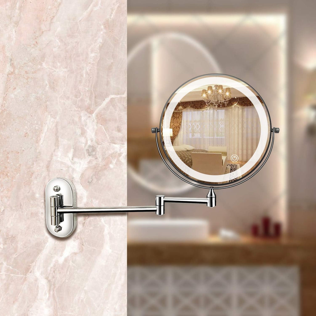 Wall Mounted Mirror LED | Magnifying Bathroom Fixture | Ridorn-Bathroom Mirror-Ridorn
