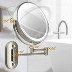 Wall Mounted Mirror LED | Magnifying Bathroom Fixture | Ridorn-Bathroom Mirror-Ridorn