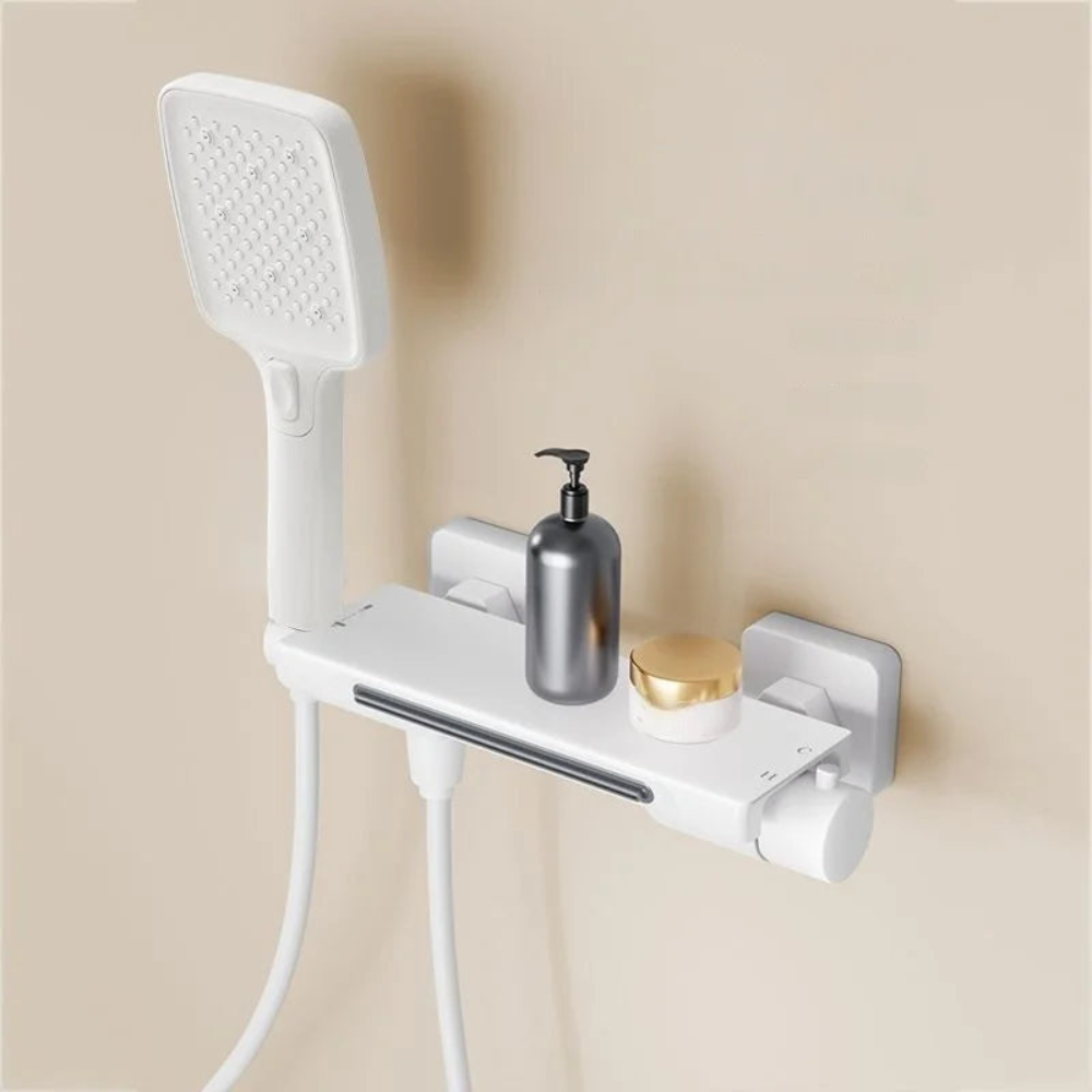 Wall Mounted Waterfall Bath Faucet | Modern Bathroom Mixer Tap with Hand Shower | Ridorn-Bathroom Accessories-Ridorn