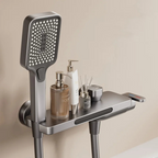 Wall Mounted Waterfall Bath Faucet | Modern Bathroom Mixer Tap with Hand Shower | Ridorn-Bathroom Accessories-Ridorn