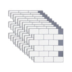 White Subway Tile Peel and Stick Backsplash, Self-Adhesive PVC Wall Tiles for Kitchen & Bathroom-Ridorn