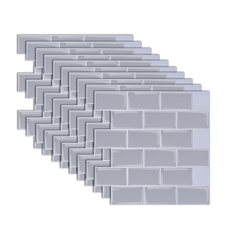 White Subway Tile Peel and Stick Backsplash, Self-Adhesive PVC Wall Tiles for Kitchen & Bathroom-Ridorn