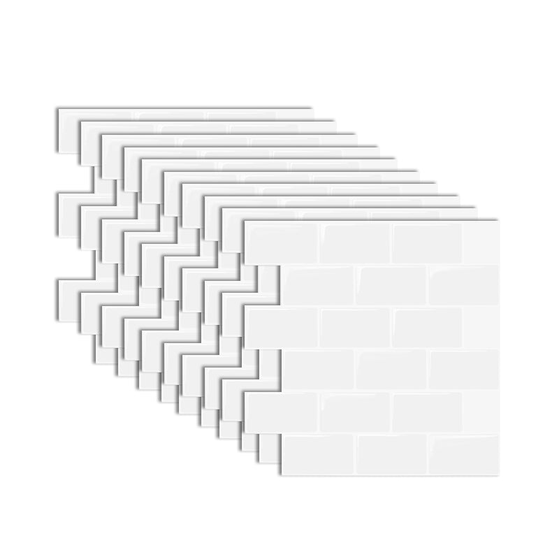 White Subway Tile Peel and Stick Backsplash, Self-Adhesive PVC Wall Tiles for Kitchen & Bathroom-Ridorn