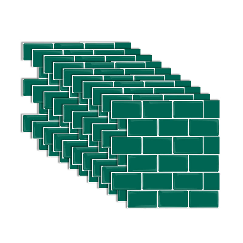 White Subway Tile Peel and Stick Backsplash, Self-Adhesive PVC Wall Tiles for Kitchen & Bathroom-Ridorn