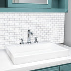 White Subway Tile Peel and Stick Backsplash, Self-Adhesive PVC Wall Tiles for Kitchen & Bathroom-Ridorn