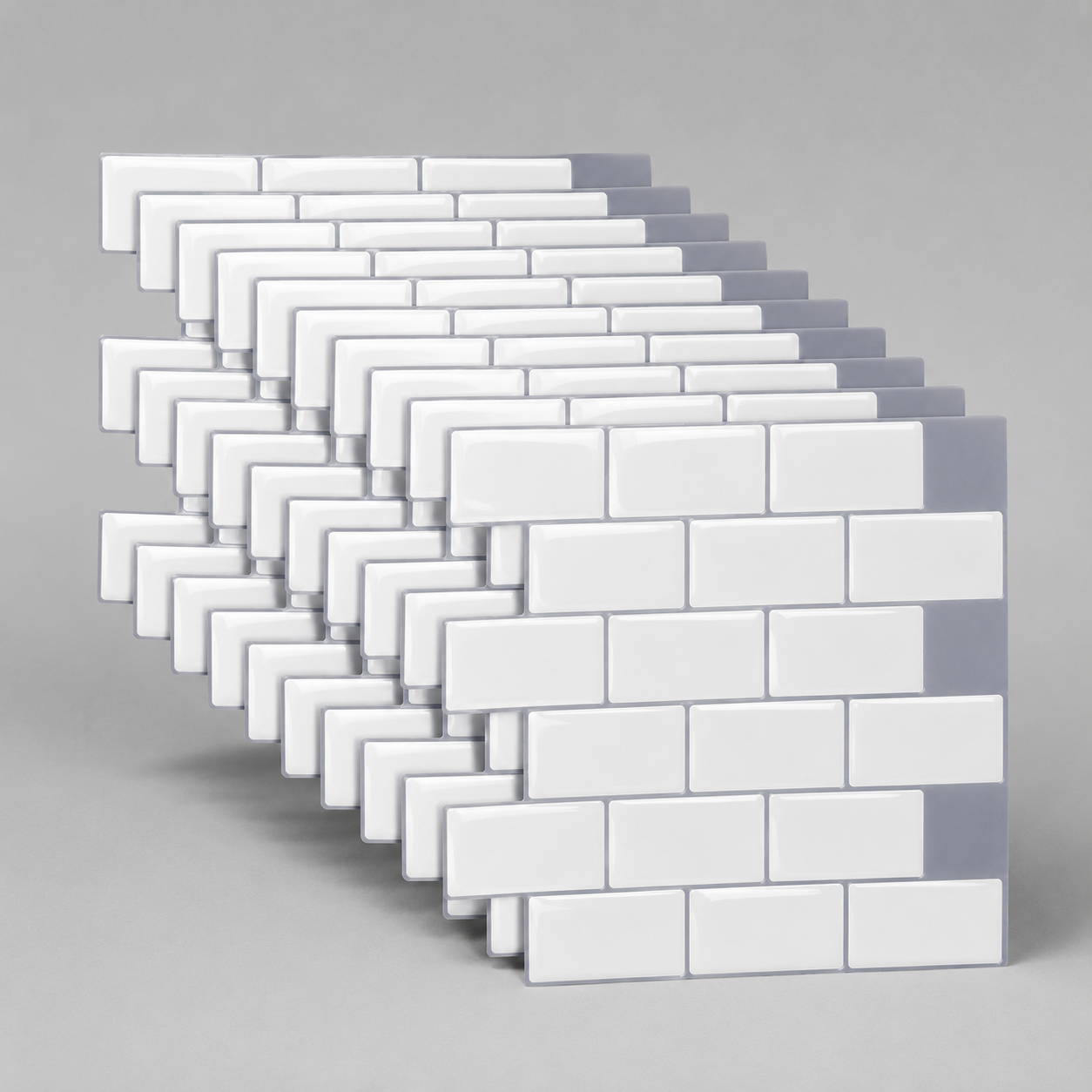 White Subway Tile Peel and Stick Backsplash, Self-Adhesive PVC Wall Tiles for Kitchen & Bathroom