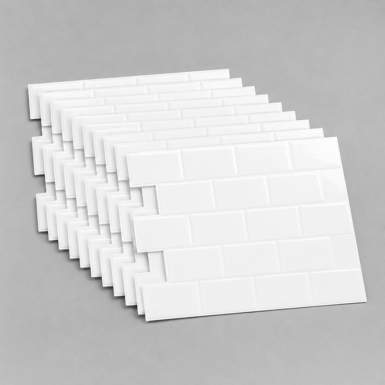 White Subway Tile Peel and Stick Backsplash, Self-Adhesive PVC Wall Tiles for Kitchen & Bathroom