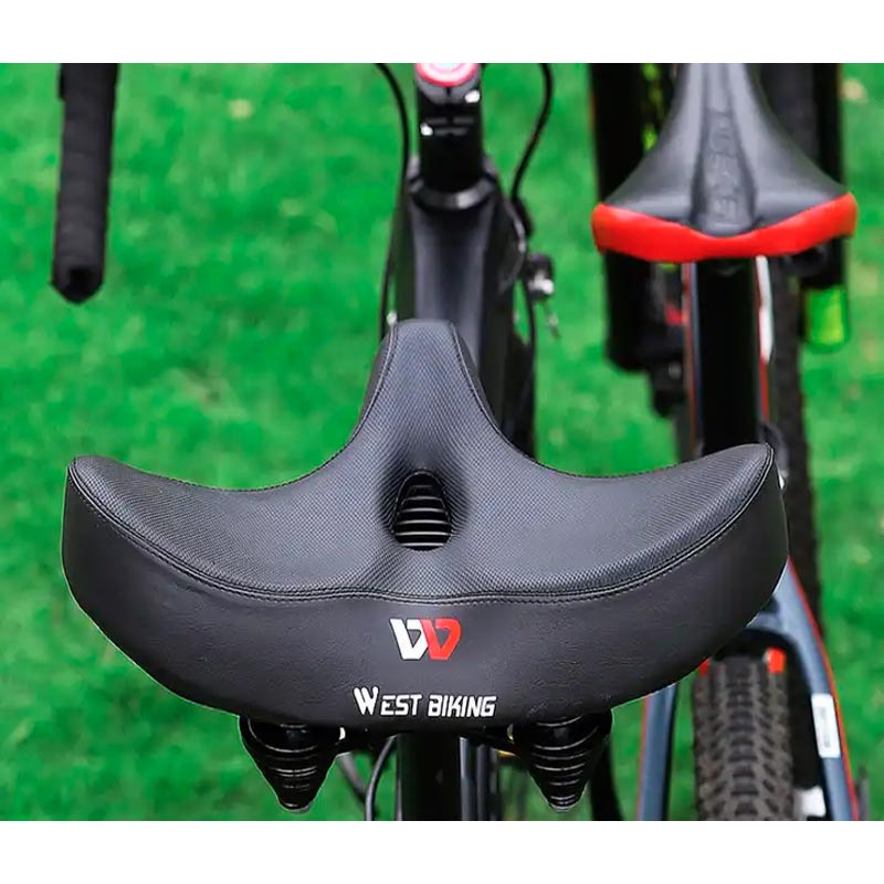 Wide Bike Saddle, Ergonomic Breathable Comfort Bicycle Seat for City & Touring Bikes-Ridorn