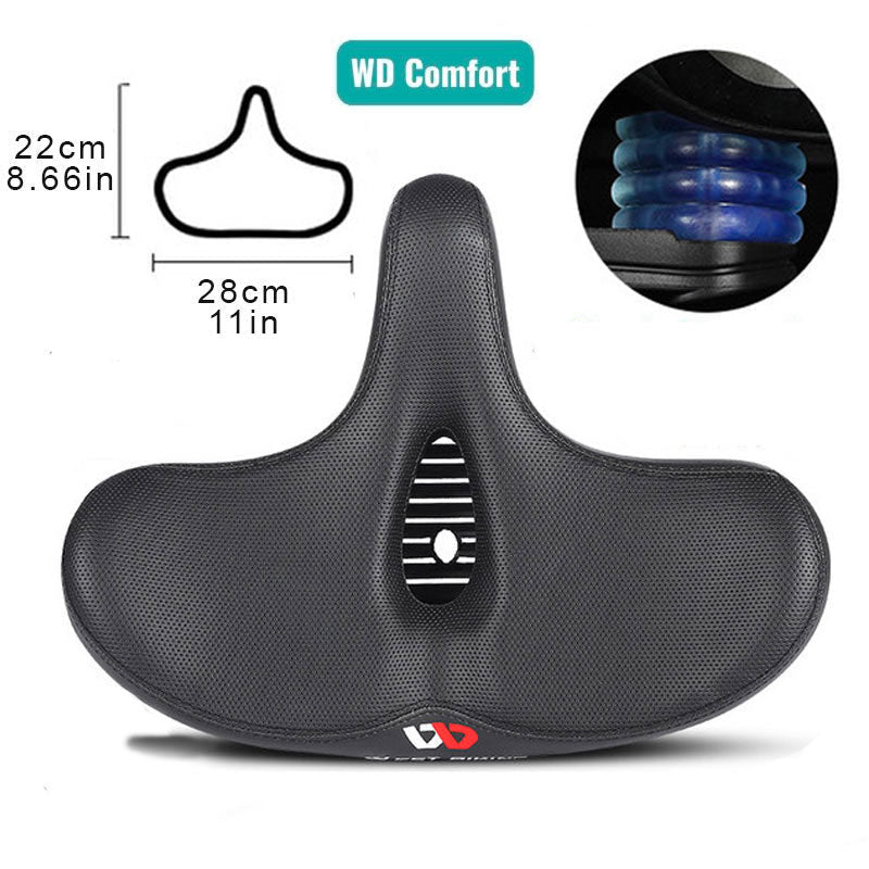 Wide Bike Saddle, Ergonomic Breathable Comfort Bicycle Seat for City & Touring Bikes-Ridorn