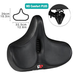 Wide Bike Saddle, Ergonomic Breathable Comfort Bicycle Seat for City & Touring Bikes-Ridorn