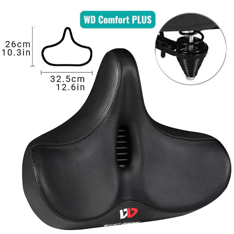 Wide Bike Saddle, Ergonomic Breathable Comfort Bicycle Seat for City & Touring Bikes-Ridorn