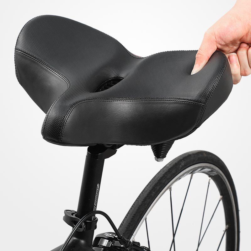 Wide Bike Saddle, Ergonomic Breathable Comfort Bicycle Seat for City & Touring Bikes-Ridorn